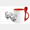 Keramiktasse mit Löffel 11oz, DURAGLAZE Miniaturansicht