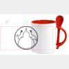 Keramiktasse mit Löffel 11oz, DURAGLAZE Miniaturansicht