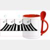 Keramiktasse mit Löffel 11oz, DURAGLAZE Miniaturansicht
