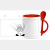 Keramiktasse mit Löffel 11oz, DURAGLAZE Miniaturansicht