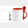 Keramiktasse mit Löffel 11oz, DURAGLAZE Miniaturansicht