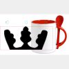 Keramiktasse mit Löffel 11oz, DURAGLAZE Miniaturansicht