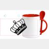 Keramiktasse mit Löffel 11oz, DURAGLAZE Miniaturansicht