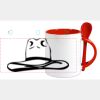 Keramiktasse mit Löffel 11oz, DURAGLAZE Miniaturansicht