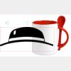 Keramiktasse mit Löffel 11oz, DURAGLAZE Miniaturansicht