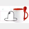 Keramiktasse mit Löffel 11oz, DURAGLAZE Miniaturansicht