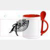 Keramiktasse mit Löffel 11oz, DURAGLAZE Miniaturansicht