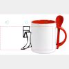 Keramiktasse mit Löffel 11oz, DURAGLAZE Miniaturansicht