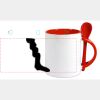 Keramiktasse mit Löffel 11oz, DURAGLAZE Miniaturansicht