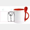 Keramiktasse mit Löffel 11oz, DURAGLAZE Miniaturansicht