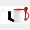 Keramiktasse mit Löffel 11oz, DURAGLAZE Miniaturansicht