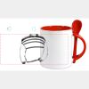 Keramiktasse mit Löffel 11oz, DURAGLAZE Miniaturansicht