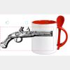 Keramiktasse mit Löffel 11oz, DURAGLAZE Miniaturansicht