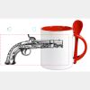 Keramiktasse mit Löffel 11oz, DURAGLAZE Miniaturansicht