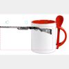 Keramiktasse mit Löffel 11oz, DURAGLAZE Miniaturansicht