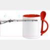 Keramiktasse mit Löffel 11oz, DURAGLAZE Miniaturansicht