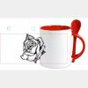 Keramiktasse mit Löffel 11oz, DURAGLAZE Miniaturansicht