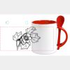 Keramiktasse mit Löffel 11oz, DURAGLAZE Miniaturansicht