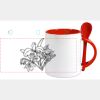 Keramiktasse mit Löffel 11oz, DURAGLAZE Miniaturansicht