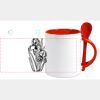 Keramiktasse mit Löffel 11oz, DURAGLAZE Miniaturansicht