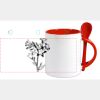 Keramiktasse mit Löffel 11oz, DURAGLAZE Miniaturansicht