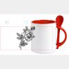Keramiktasse mit Löffel 11oz, DURAGLAZE Miniaturansicht