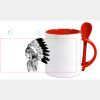 Keramiktasse mit Löffel 11oz, DURAGLAZE Miniaturansicht