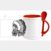 Keramiktasse mit Löffel 11oz, DURAGLAZE Miniaturansicht