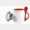 Keramiktasse mit Löffel 11oz, DURAGLAZE Miniaturansicht