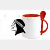 Keramiktasse mit Löffel 11oz, DURAGLAZE Miniaturansicht