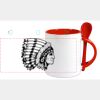 Keramiktasse mit Löffel 11oz, DURAGLAZE Miniaturansicht