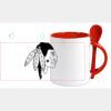 Keramiktasse mit Löffel 11oz, DURAGLAZE Miniaturansicht