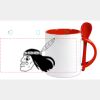 Keramiktasse mit Löffel 11oz, DURAGLAZE Miniaturansicht