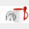 Keramiktasse mit Löffel 11oz, DURAGLAZE Miniaturansicht
