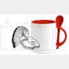 Keramiktasse mit Löffel 11oz, DURAGLAZE Miniaturansicht