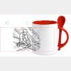 Keramiktasse mit Löffel 11oz, DURAGLAZE Miniaturansicht