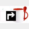Keramiktasse mit Löffel 11oz, DURAGLAZE Miniaturansicht