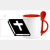 Keramiktasse mit Löffel 11oz, DURAGLAZE Miniaturansicht