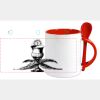 Keramiktasse mit Löffel 11oz, DURAGLAZE Miniaturansicht