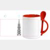 Keramiktasse mit Löffel 11oz, DURAGLAZE Miniaturansicht