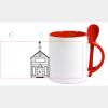 Keramiktasse mit Löffel 11oz, DURAGLAZE Miniaturansicht