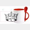 Keramiktasse mit Löffel 11oz, DURAGLAZE Miniaturansicht