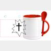 Keramiktasse mit Löffel 11oz, DURAGLAZE Miniaturansicht