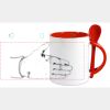 Keramiktasse mit Löffel 11oz, DURAGLAZE Miniaturansicht