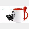 Keramiktasse mit Löffel 11oz, DURAGLAZE Miniaturansicht