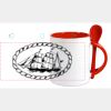 Keramiktasse mit Löffel 11oz, DURAGLAZE Miniaturansicht
