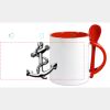 Keramiktasse mit Löffel 11oz, DURAGLAZE Miniaturansicht