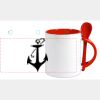 Keramiktasse mit Löffel 11oz, DURAGLAZE Miniaturansicht