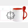 Keramiktasse mit Löffel 11oz, DURAGLAZE Miniaturansicht
