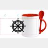 Keramiktasse mit Löffel 11oz, DURAGLAZE Miniaturansicht